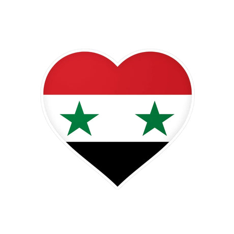 Autocollant cœur syrie pvc résistant personnalisation facile