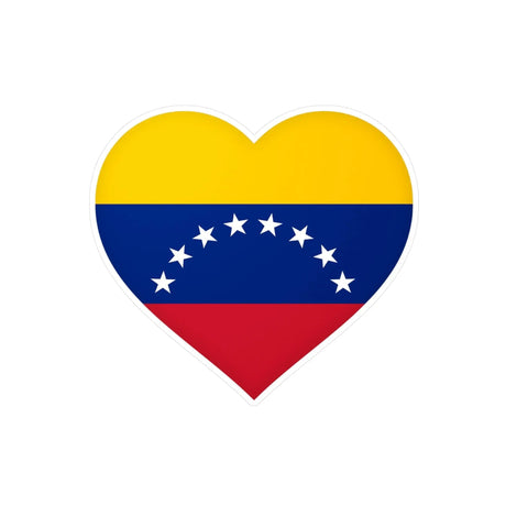 Autocollant cœur venezuela en pvc résistant personnalisé