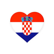 Autocollant croatie forme cœur pvc résistant décoratif