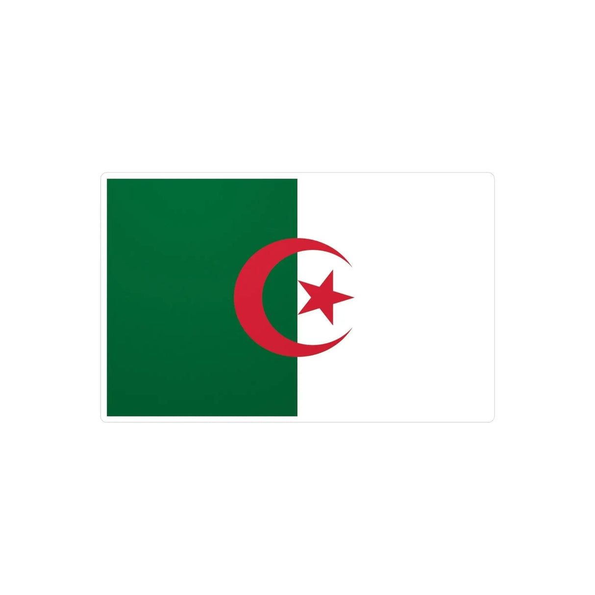 Autocollant drapeau algérie rectangulaire résistant pvc