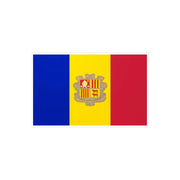 Autocollant drapeau andorre rectangle pvc résistant