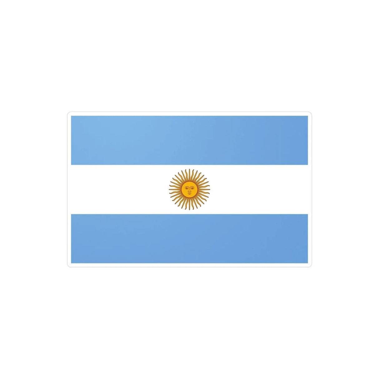Autocollant drapeau argentine rectangle pvc résistant