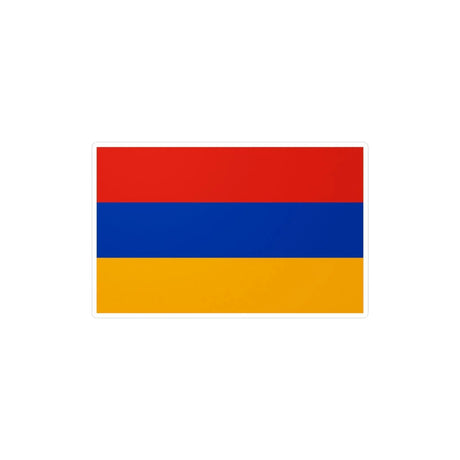 Autocollant drapeau arménie forme rectangle en pvc résistant
