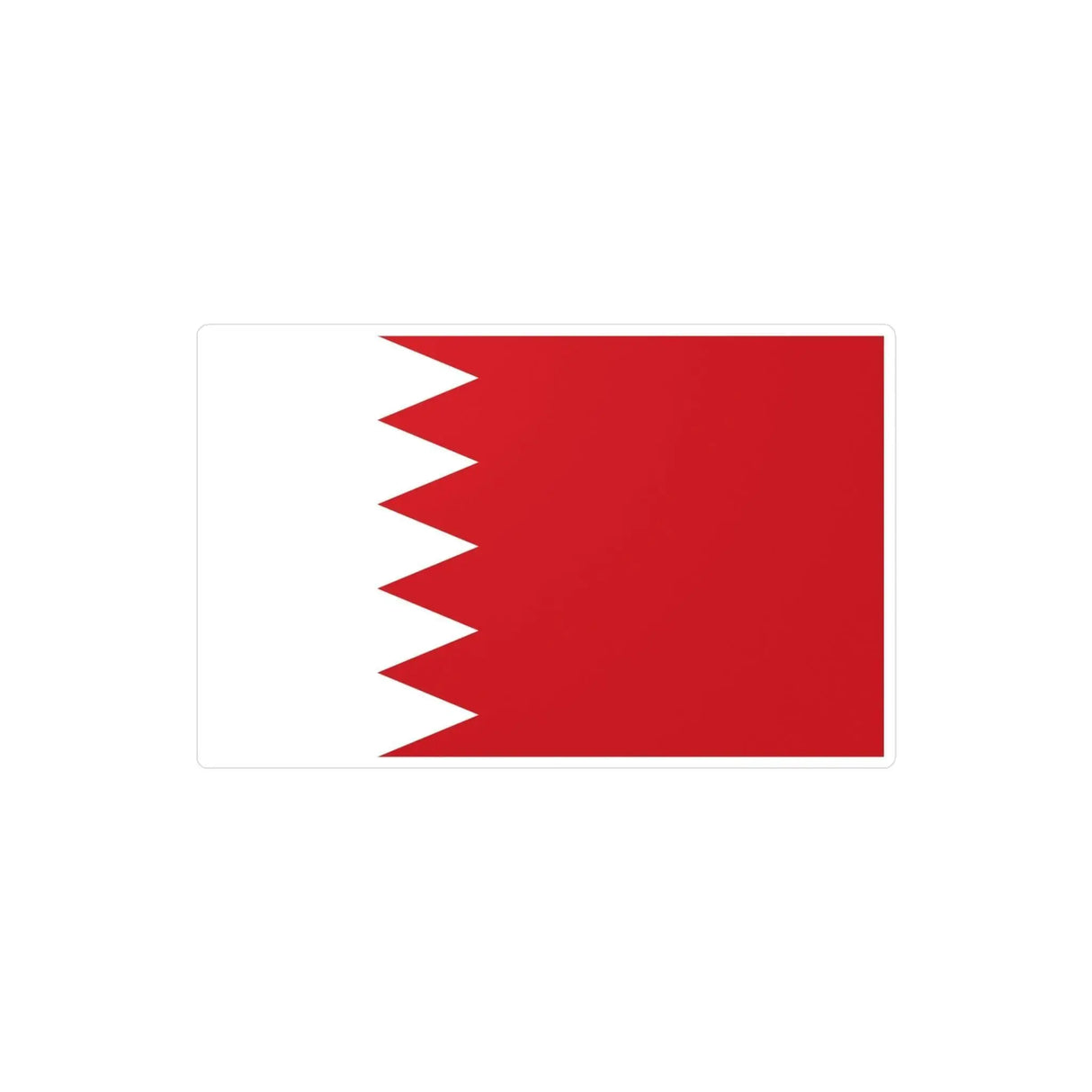 Autocollant drapeau bahreïn rectangle pvc résistant