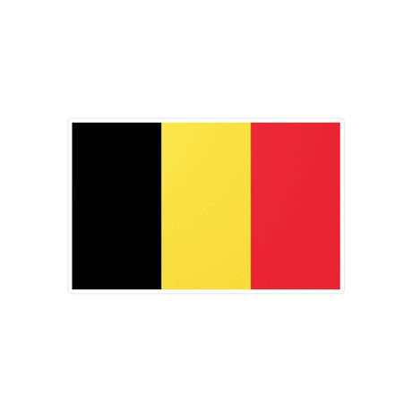 Autocollant drapeau belgique rectangle pvc résistant
