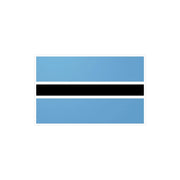 Autocollant drapeau botswana rectangle pvc résistant