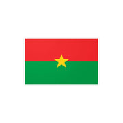 Autocollant drapeau burkina faso rectangle pvc résistant