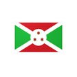 Autocollant drapeau burundi rectangle pvc résistant