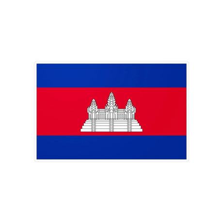 Autocollant drapeau cambodge pvc résistant forme rectangle
