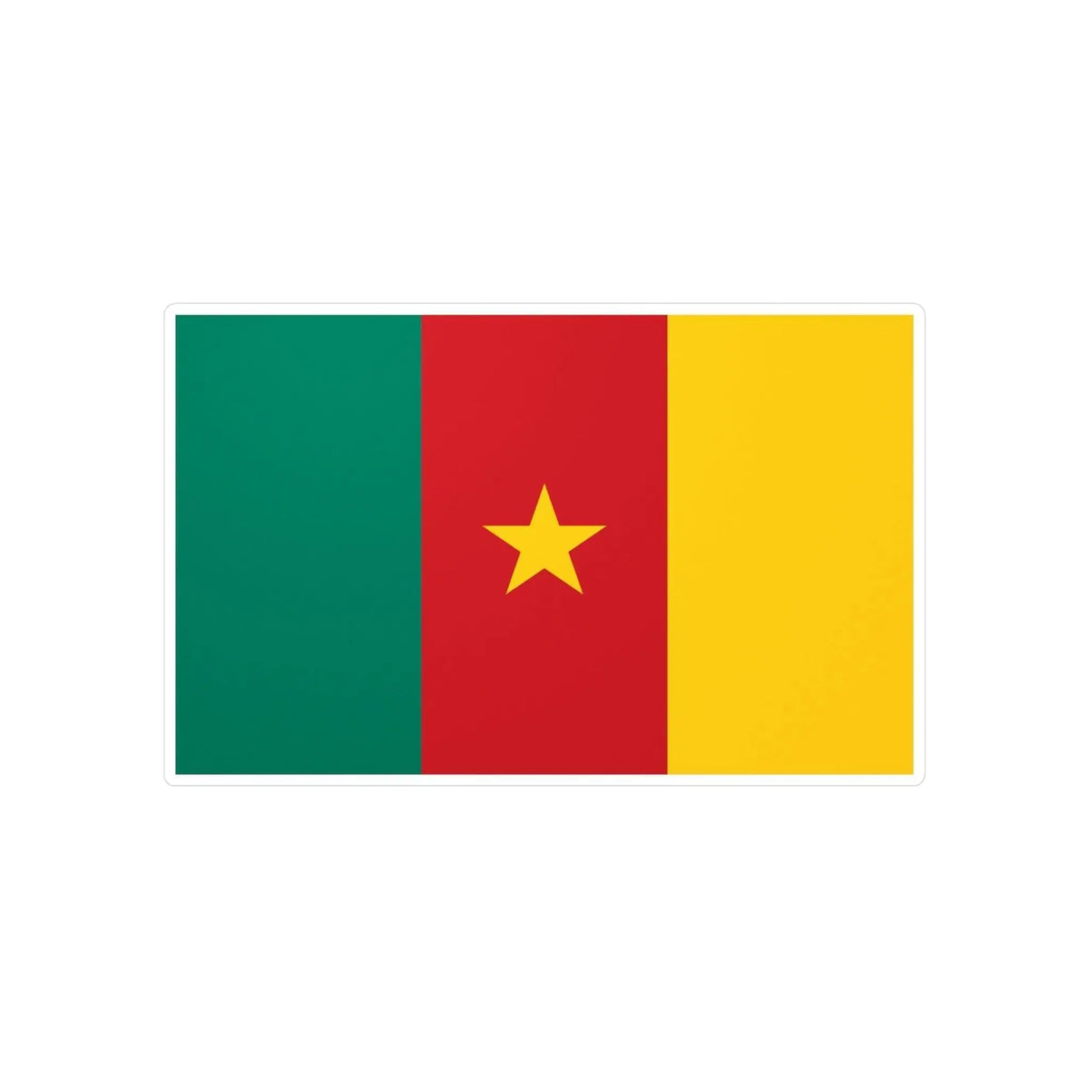 Cameroon flag sticker rectangle in resistant PVC – Pixelforma