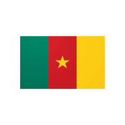Autocollant drapeau cameroun rectangle en pvc résistant