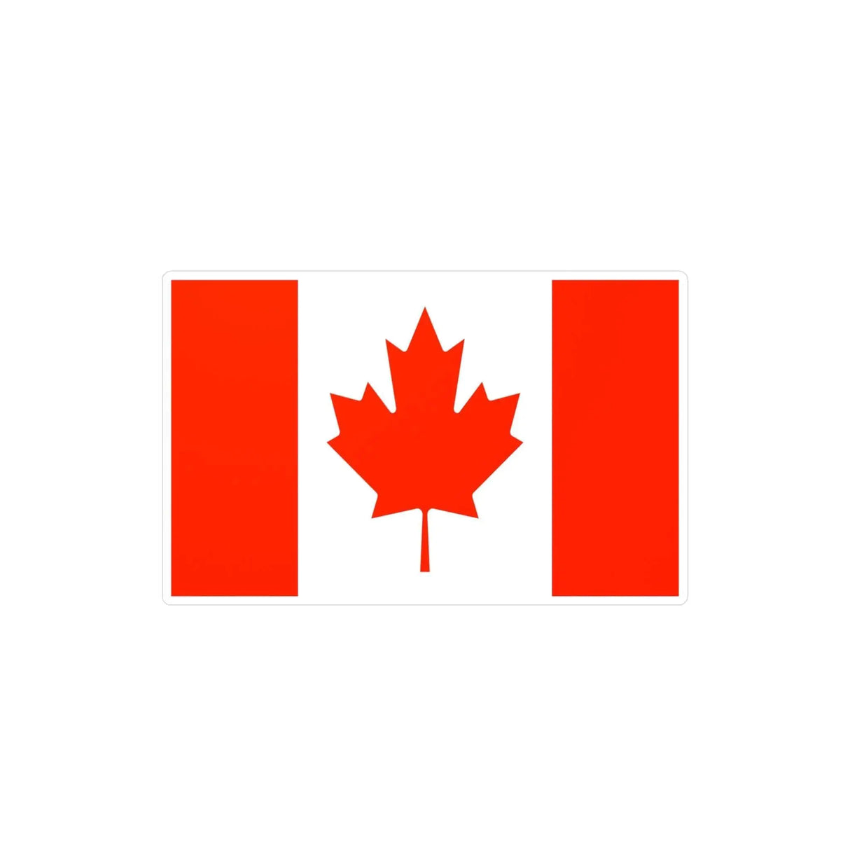 Autocollant drapeau canada rectangle pvc résistant