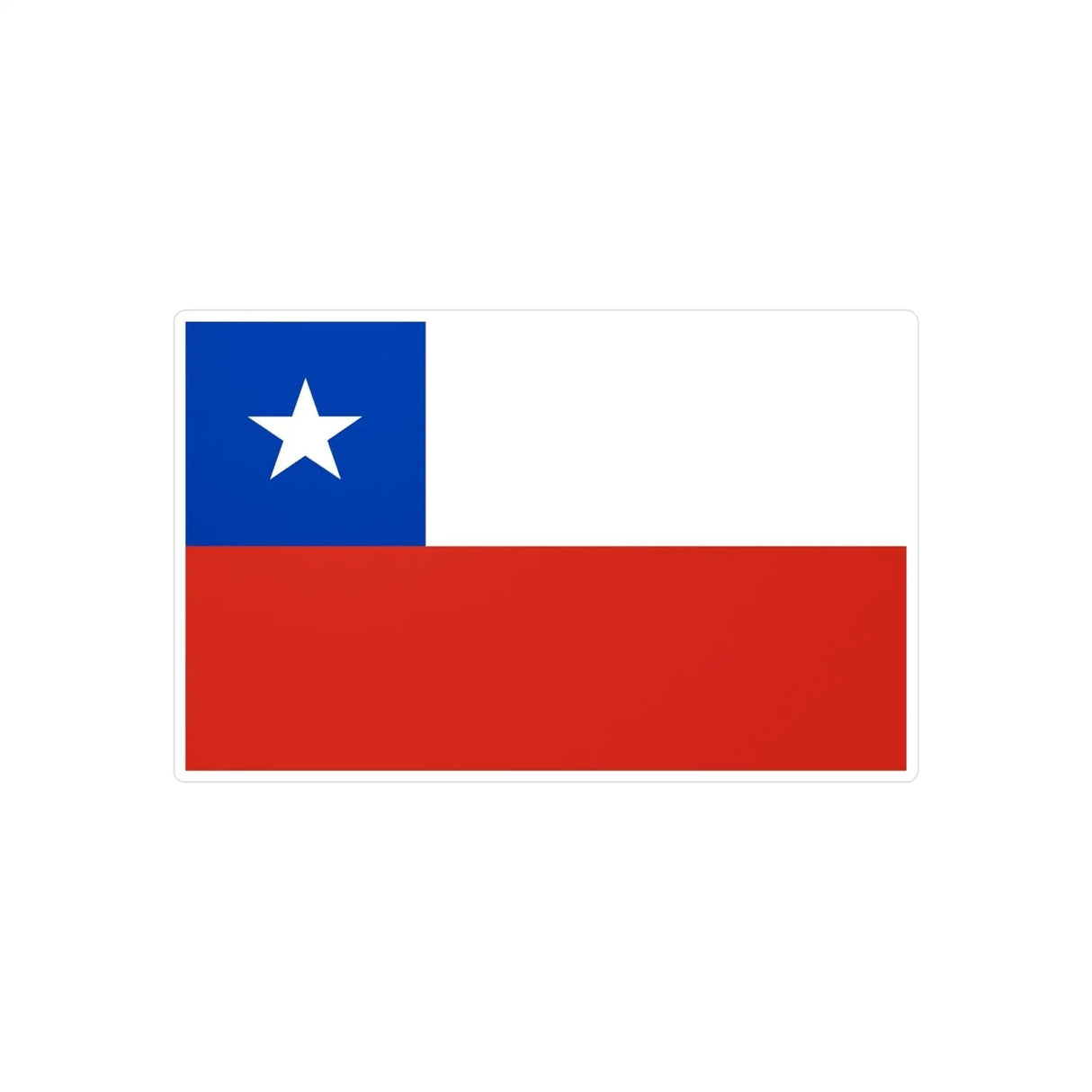 Autocollant drapeau chili rectangle pvc résistant
