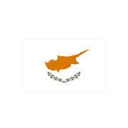 Autocollant drapeau chypre forme rectangle pvc résistant