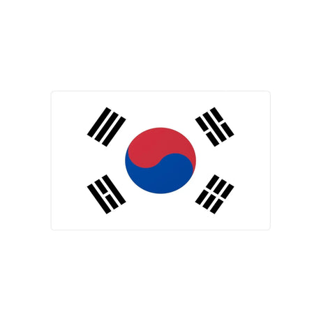 Autocollant drapeau corée du sud rectangulaire pvc résistant