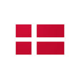 Autocollant drapeau danemark rectangle pvc résistant