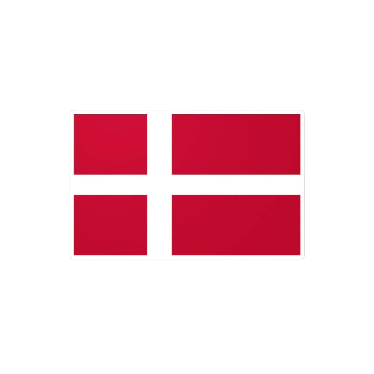 Autocollant drapeau danemark rectangle pvc résistant