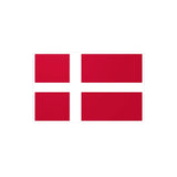 Autocollant drapeau danemark rectangle pvc résistant