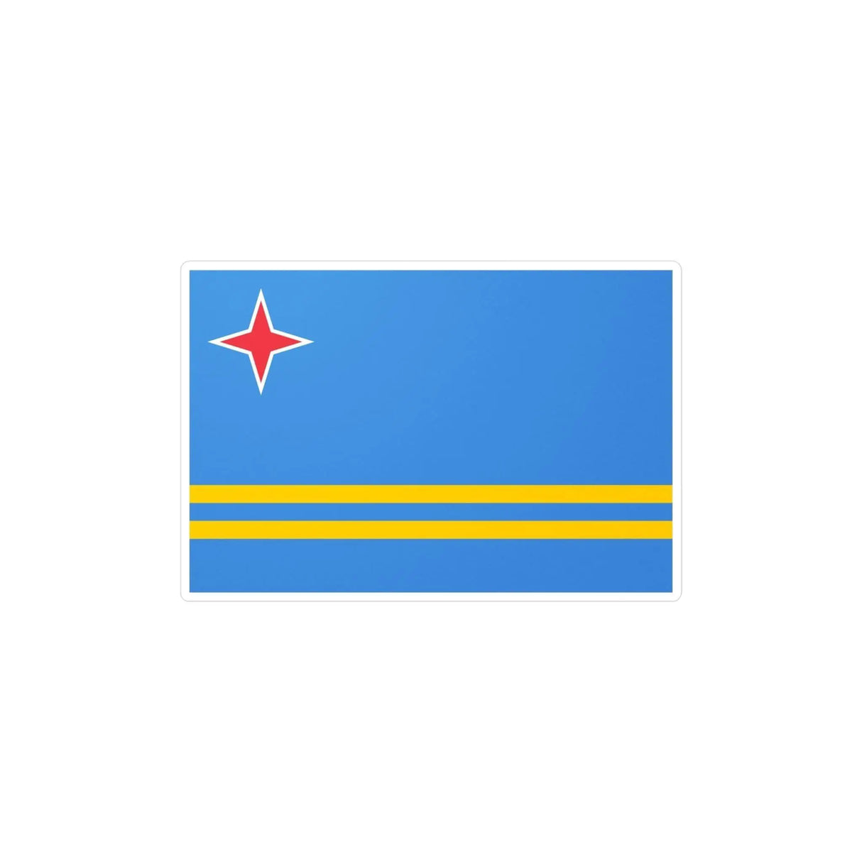 Autocollant drapeau d’aruba rectangle en pvc résistant