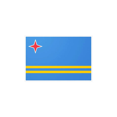Autocollant drapeau d’aruba rectangle en pvc résistant