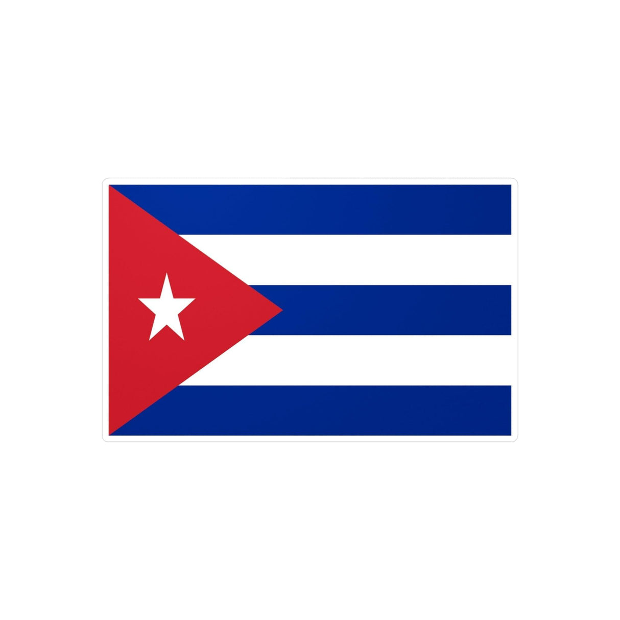 Autocollant Drapeau de Cuba en plusieurs tailles - Pixelforma