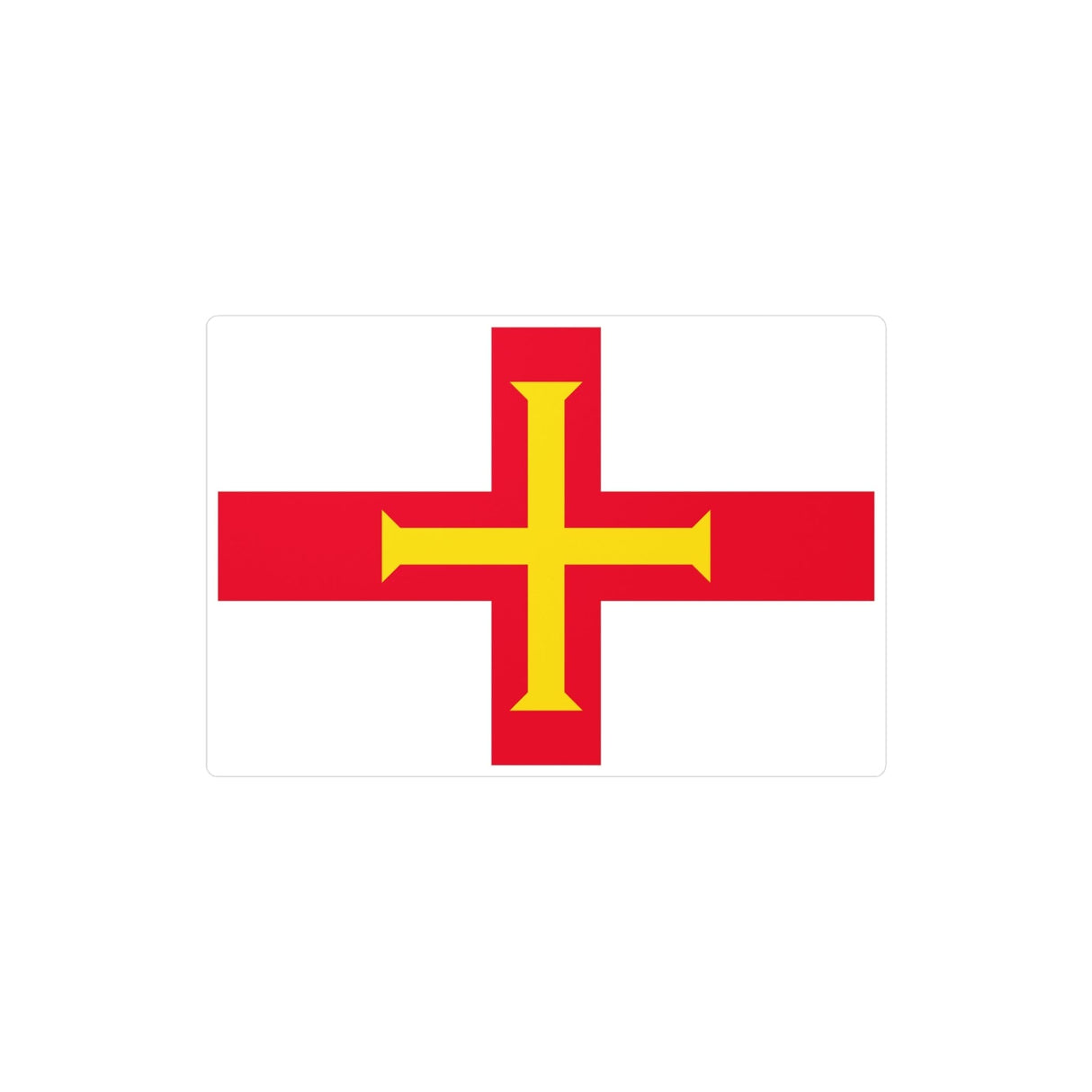 Guernsey Flag Sticker in Multiple Sizes - Pixelforma