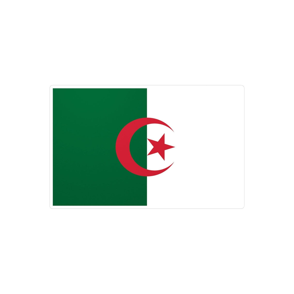 Autocollant Drapeau de l'Algérie en plusieurs tailles - Pixelforma