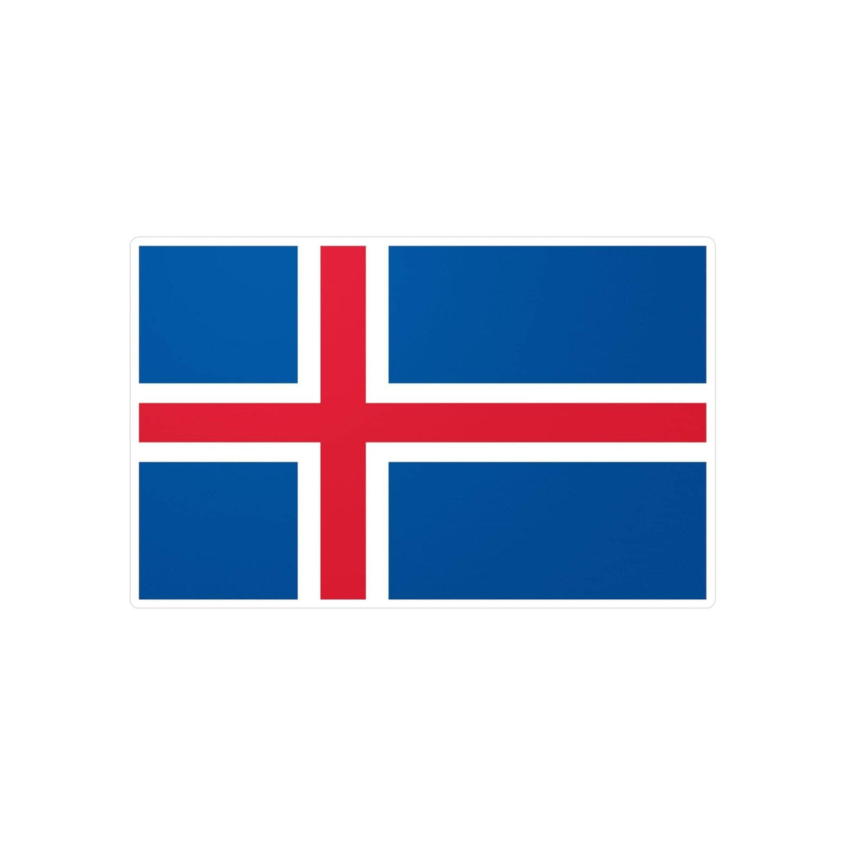 Autocollant Drapeau de l'Islande en plusieurs tailles - Pixelforma