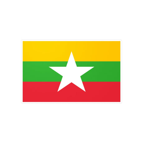 Myanmar Flag Sticker in Multiple Sizes - Pixelforma