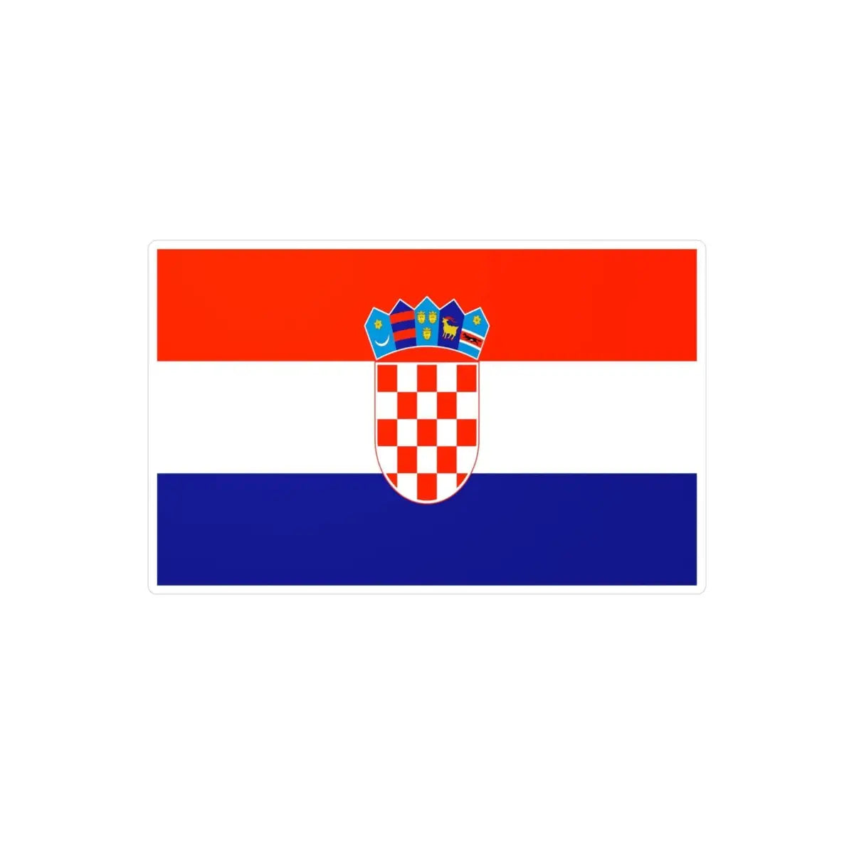 Autocollant Drapeau de la Croatie en plusieurs tailles - Pixelforma 