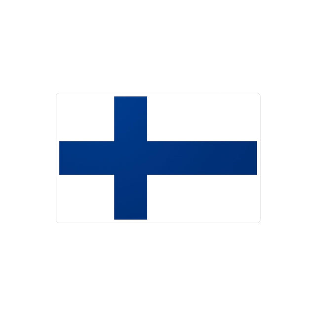 Autocollant Drapeau de la Finlande en plusieurs tailles - Pixelforma