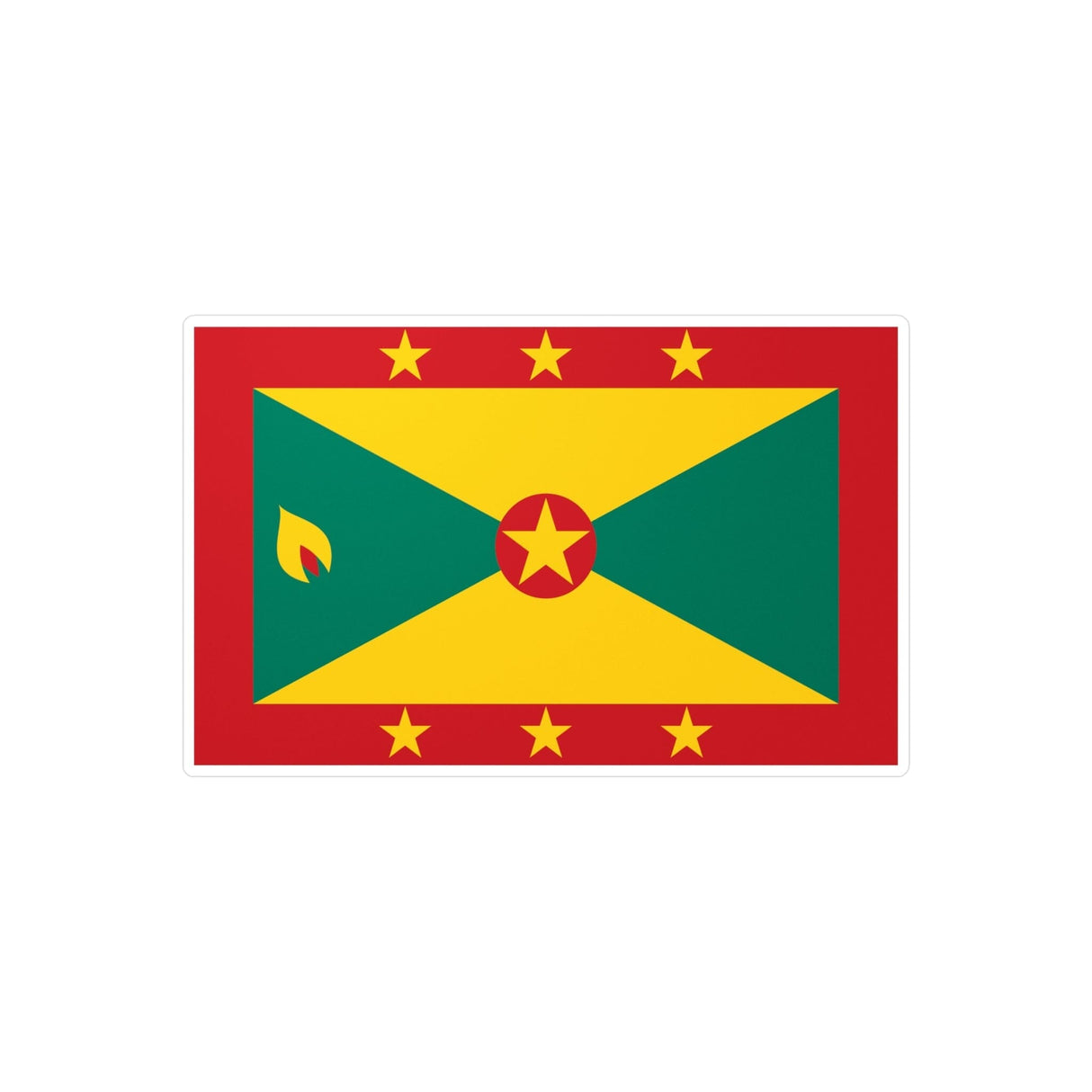 Grenada Flag Sticker in Multiple Sizes - Pixelforma