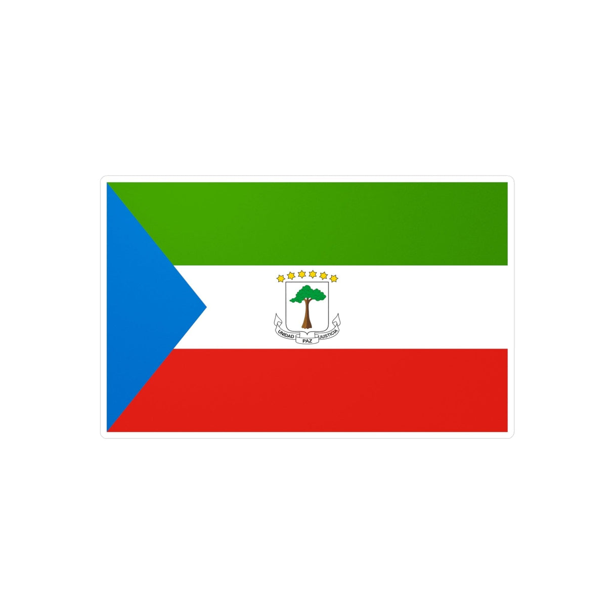 Equatorial Guinea Flag Sticker in Multiple Sizes - Pixelforma