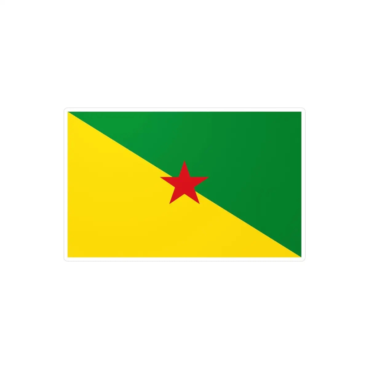 Autocollant Drapeau de la Guyane en plusieurs tailles - Pixelforma 