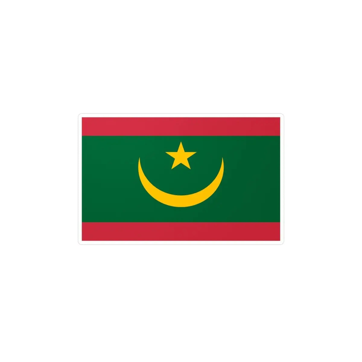 Autocollant Drapeau de la Mauritanie en plusieurs tailles - Pixelforma 