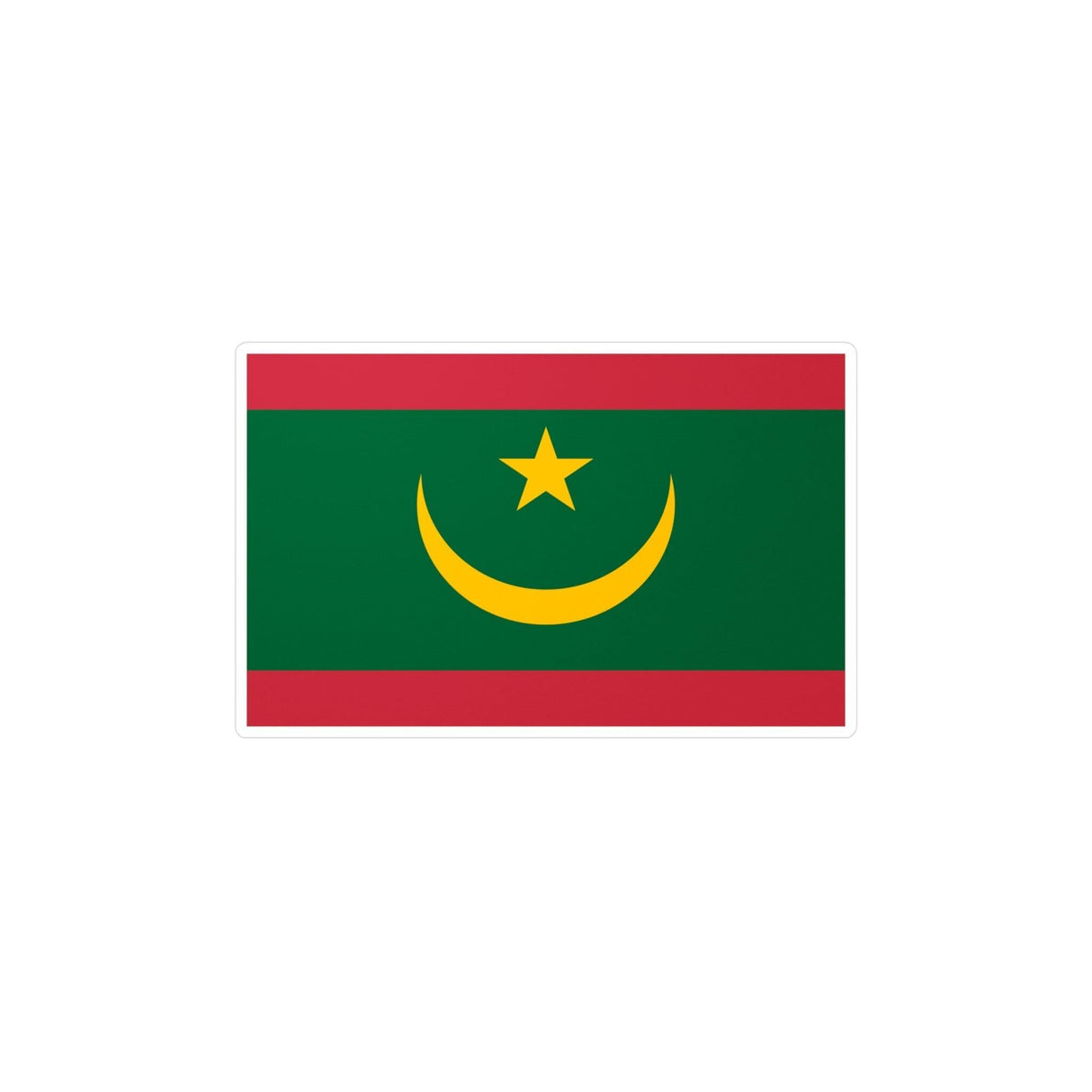 Autocollant Drapeau de la Mauritanie en plusieurs tailles - Pixelforma