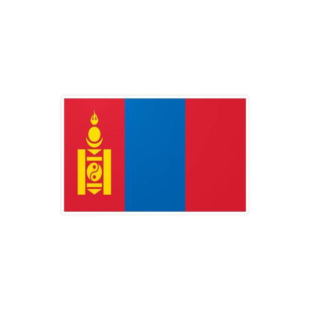 Autocollant Drapeau de la Mongolie en plusieurs tailles - Pixelforma