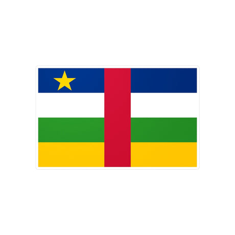 Central African Republic Flag Sticker in Multiple Sizes - Pixelforma