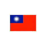 Taiwan Flag Sticker in Multiple Sizes - Pixelforma