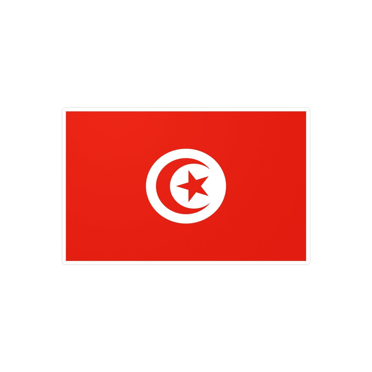 Tunisia Flag Sticker in Multiple Sizes - Pixelforma