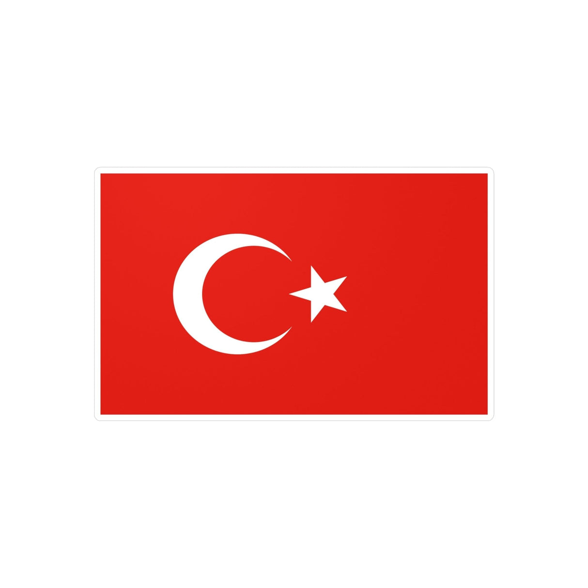 Turkey Flag Sticker in Multiple Sizes - Pixelforma