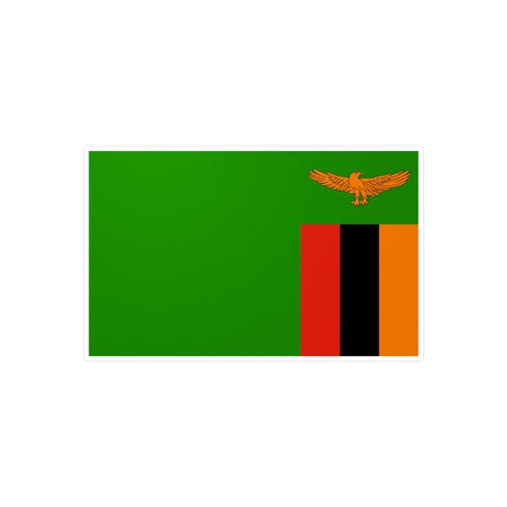 Zambia Flag Sticker in Multiple Sizes - Pixelforma