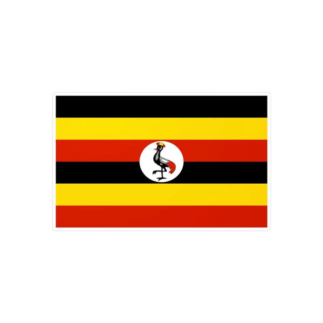 Autocollant Drapeau de l'Ouganda en plusieurs tailles - Pixelforma 