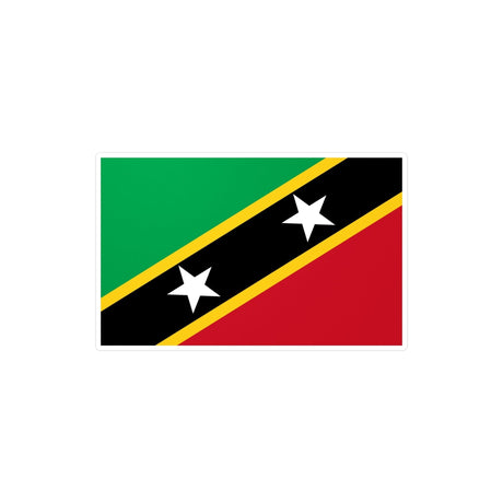Saint Kitts and Nevis Flag Sticker in Multiple Sizes - Pixelforma