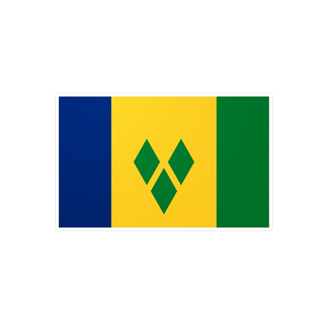 Saint Vincent and the Grenadines Flag Sticker in Multiple Sizes - Pixelforma