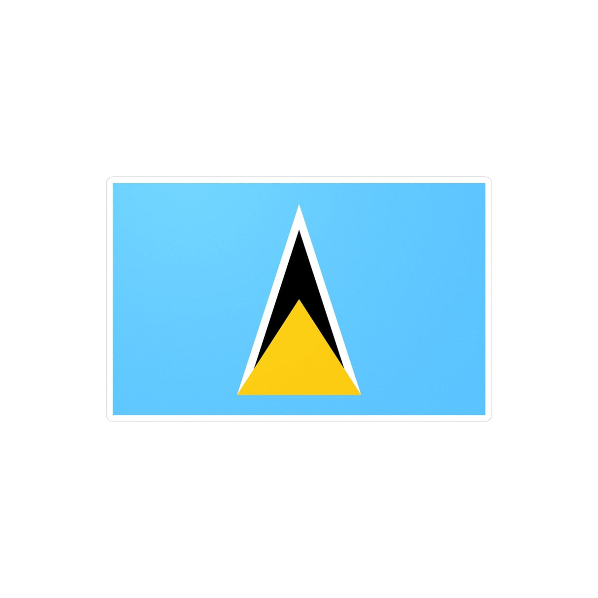 Saint Lucia Flag Sticker in Multiple Sizes - Pixelforma