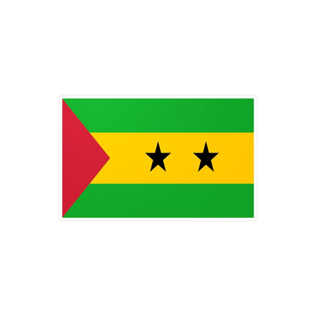 Flag of São Tomé and Príncipe Sticker in Multiple Sizes - Pixelforma