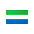 Sierra Leone Flag Sticker in Multiple Sizes - Pixelforma