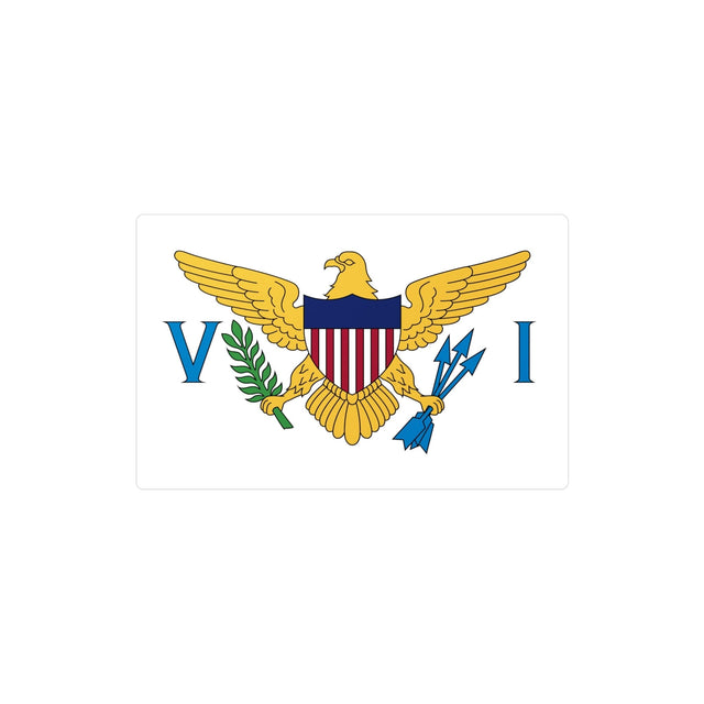 U.S. Virgin Islands Flag Sticker in Multiple Sizes - Pixelforma