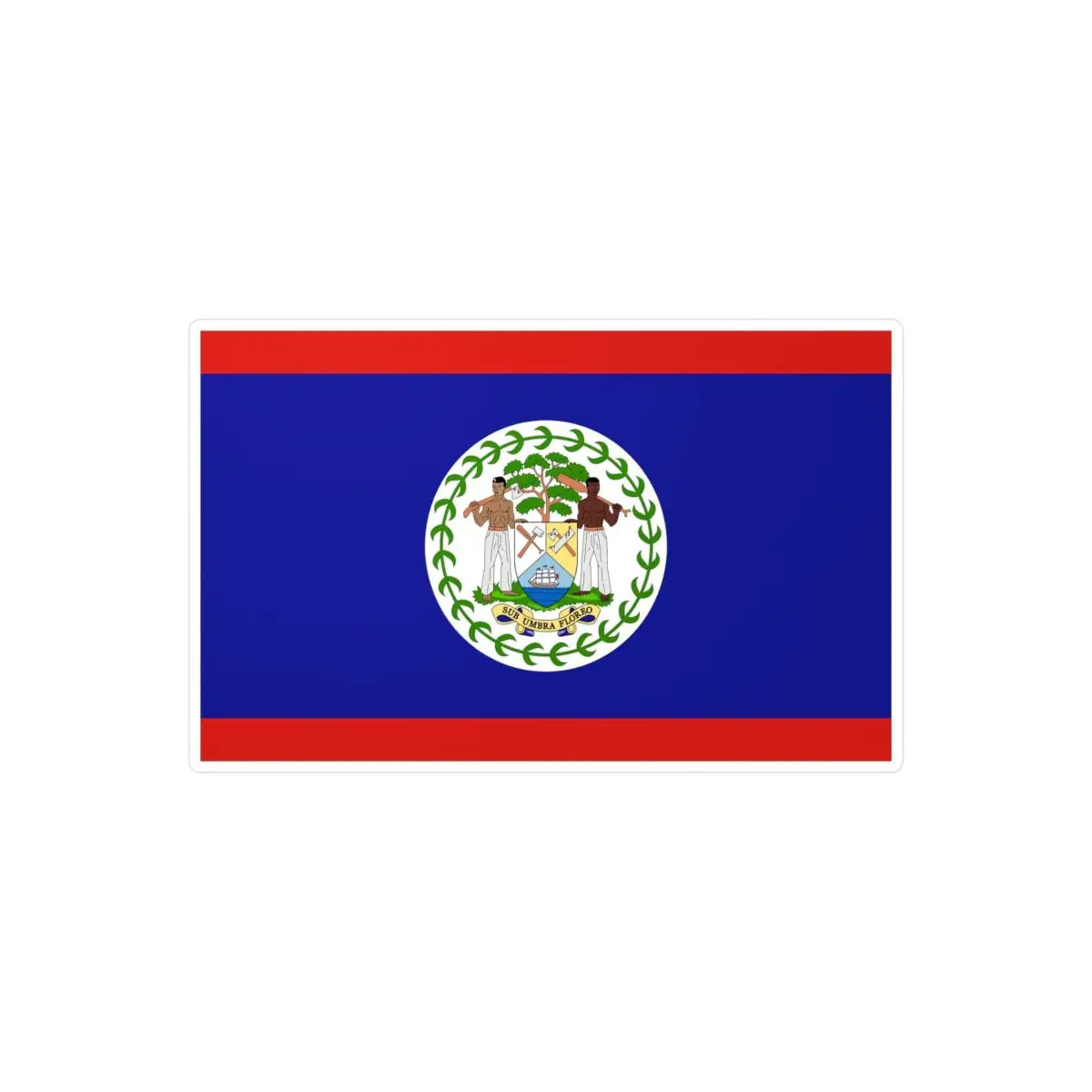 Autocollant Drapeau du Belize en plusieurs tailles - Pixelforma 